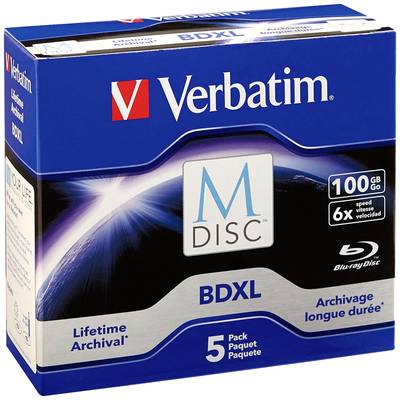 Verbatim 98913 M-DISC Blu-ray XL Rohling 100 GB 5 St. Jewelcase 