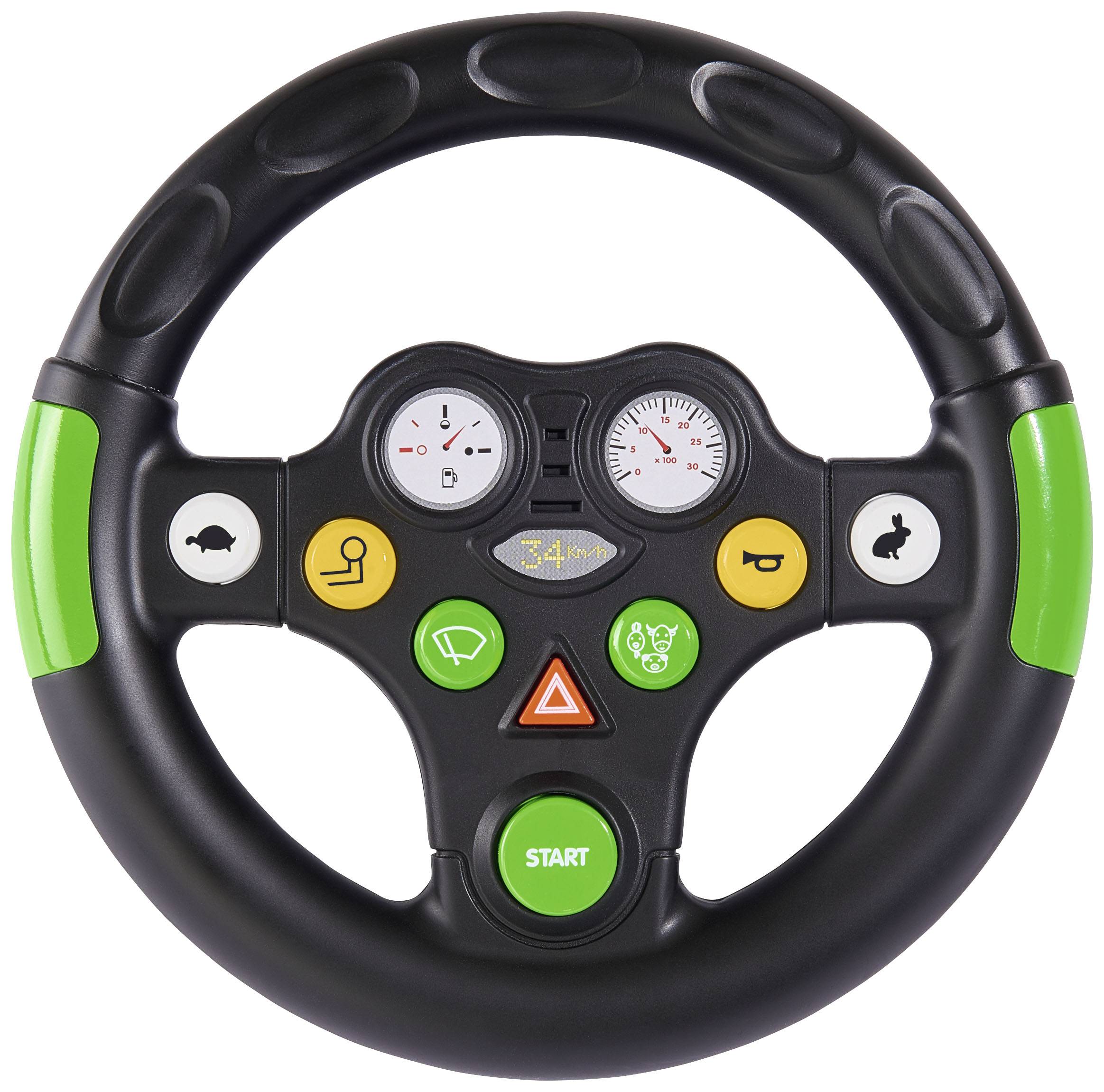 Rutschauto-Lenkrad BIG Spielwaren TRAKTOR-SOUND-WHEEL Schwarz