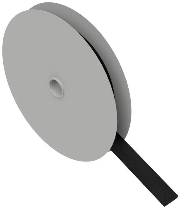Hebotec 11-KE10005FRT Klettband zum Bündeln Haft- und Flauschteil (L x B) 5000 mm x 10 mm Schwarz 5 m