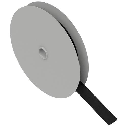 Hebotec 11-KE10005FRT Klettband zum Bündeln Haft- und Flauschteil (L x B) 5000 mm x 10 mm Schwarz 5 m