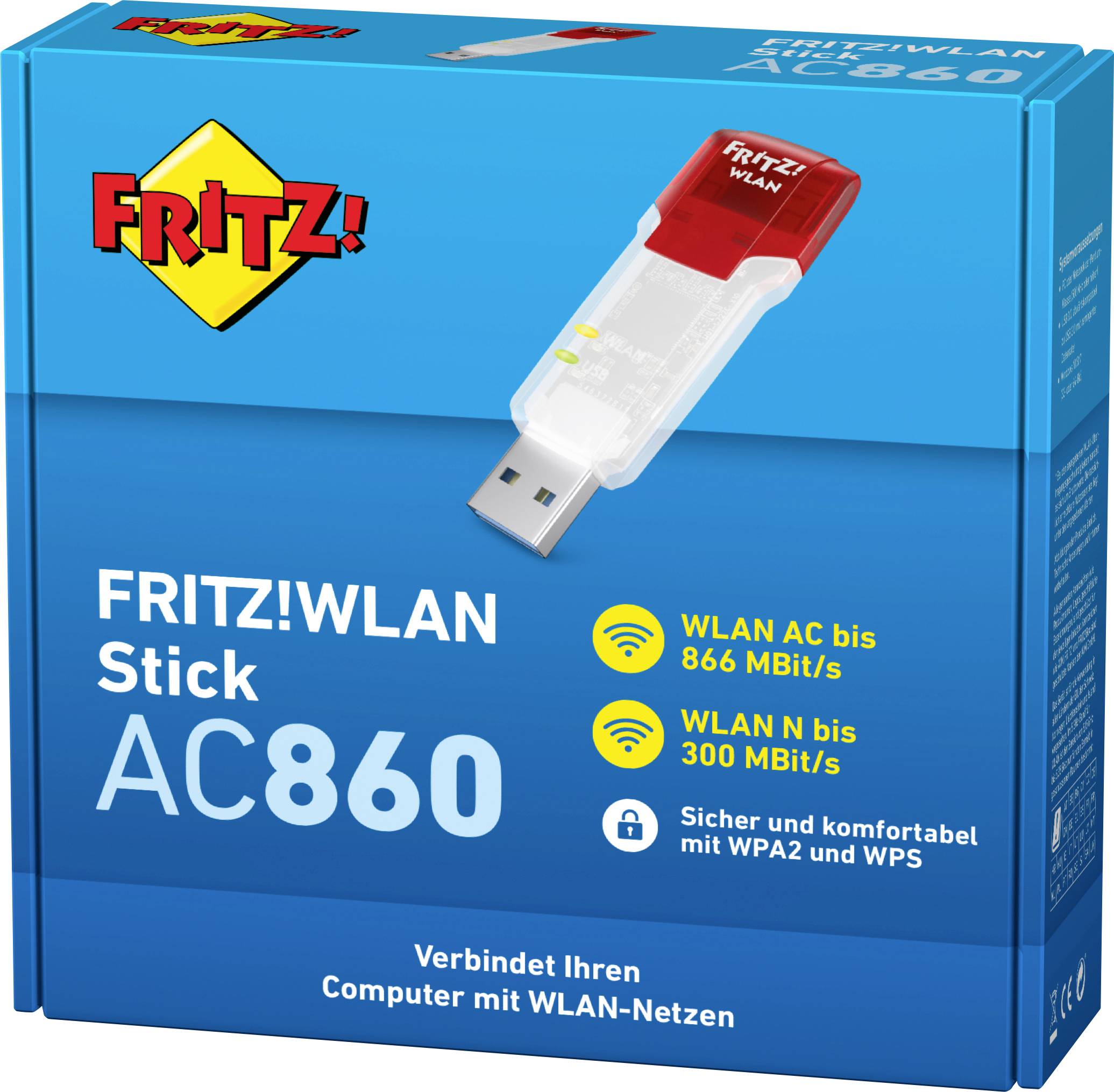 FRITZ! FRITZ!WLAN Stick AC 860 WLAN Stick USB-A (USB 3.2 Gen 1) 866 MBit/s-1