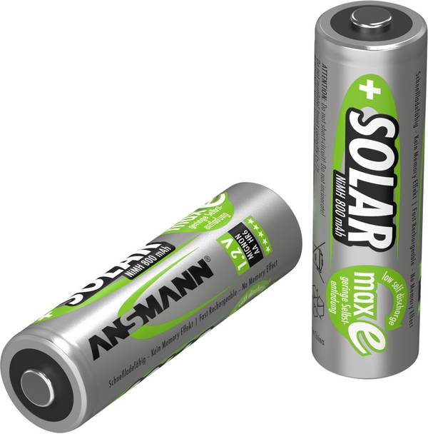 Ansmann HR06 Solar maxE Mignon (AA)-Akku NiMH 800 mAh 1.2 V 2 St.