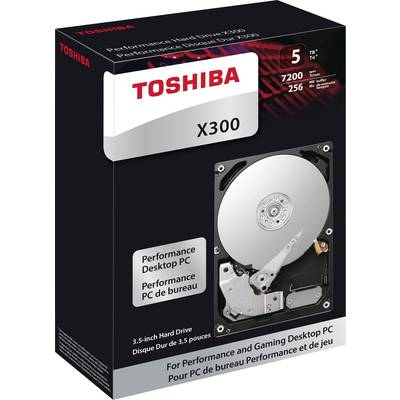Toshiba X300 5 TB  Interne Festplatte 8.9 cm (3.5 Zoll) SATA III HDWE150EZSTA Retail