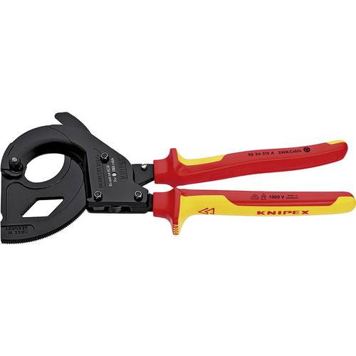 Knipex 95 36 315 A Ratschen-Kabelschneider Geeignet für (Abisoliertechnik) stahlarmierte Kabel 45 mm 380 mm²