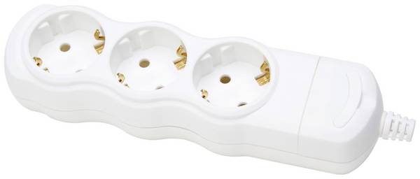 Kopp 120301007 Steckdosenleiste 3fach Arktis-Weiß ohne Stecker 1 St.