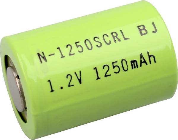Panasonic N1250SCR Spezial-Akku 4/5 Sub-C Flat-Top NiCd 1.2 V 1200 mAh