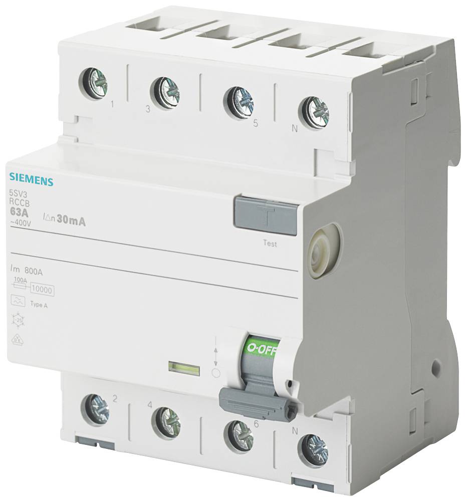 Siemens 5SV33426 5SV3342-6 FI-Schutzschalter A 4polig 25 A 0.03 A 400 V-1