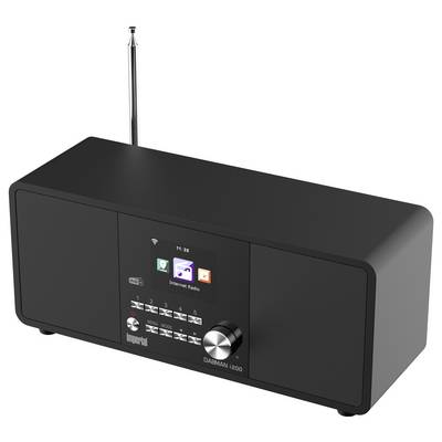 Rückansicht eines Imperial Dabman i200 Geräts mit Anschlüssen für LAN, USB, AUX, Line Out sowie Ein-/Ausschalter und Antennenanschluss.