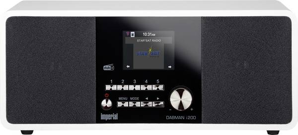 Imperial Dabman i200 Internet Tischradio DAB+, UKW, Internet AUX, USB, Internetradio Weiß