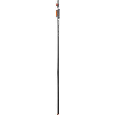 Eine silberne Rohrzange mit orangefarbenen Akzenten, geeignet für Klempnerei- oder Installationsarbeiten.