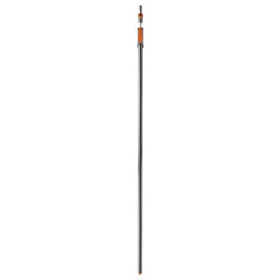 Zylindrischer Metallstab mit orangefarbenem Sockel oben, möglicherweise ein Werkzeug oder Ausrüstungsteil.