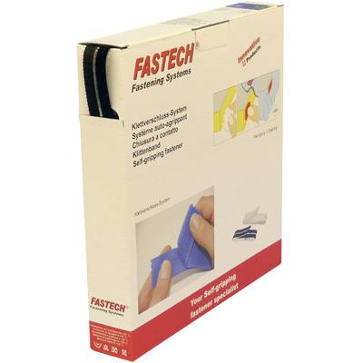 FASTECH® B10-SKL999925 Klettband zum Aufkleben Hotmelt Haft- und Flauschteil (L x B) 25 m x 10 mm Schwarz 25 m