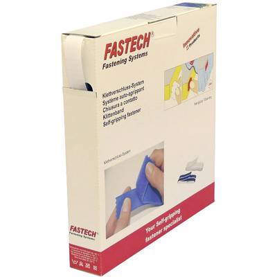 FASTECH® B20-SKL-H-000025 Klettband zum Aufkleben Hotmelt Haftteil (L x B) 25 m x 20 mm Weiß 25 m