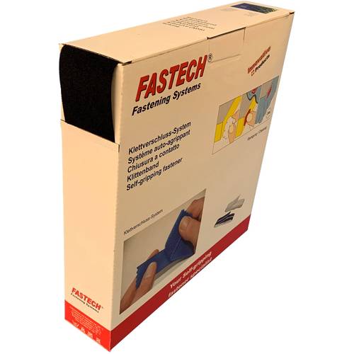FASTECH® B50-SK--JV999925 Klettband zum Aufkleben Acrylat Jersey (L x B) 25 m x 50 mm Schwarz 25 m