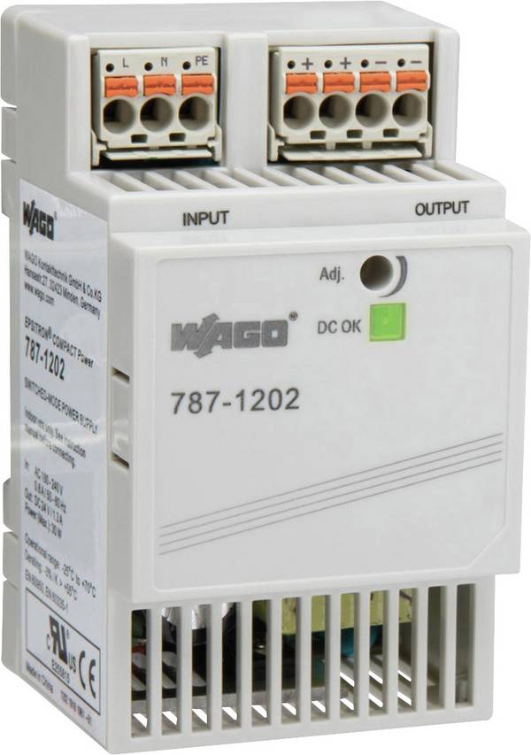 WAGO 787-1202 Hutschienen-Netzteil (DIN-Rail)  24 V 1.3 A 31.2 W Anzahl Ausgänge:1 x  Inhalt 1 St.