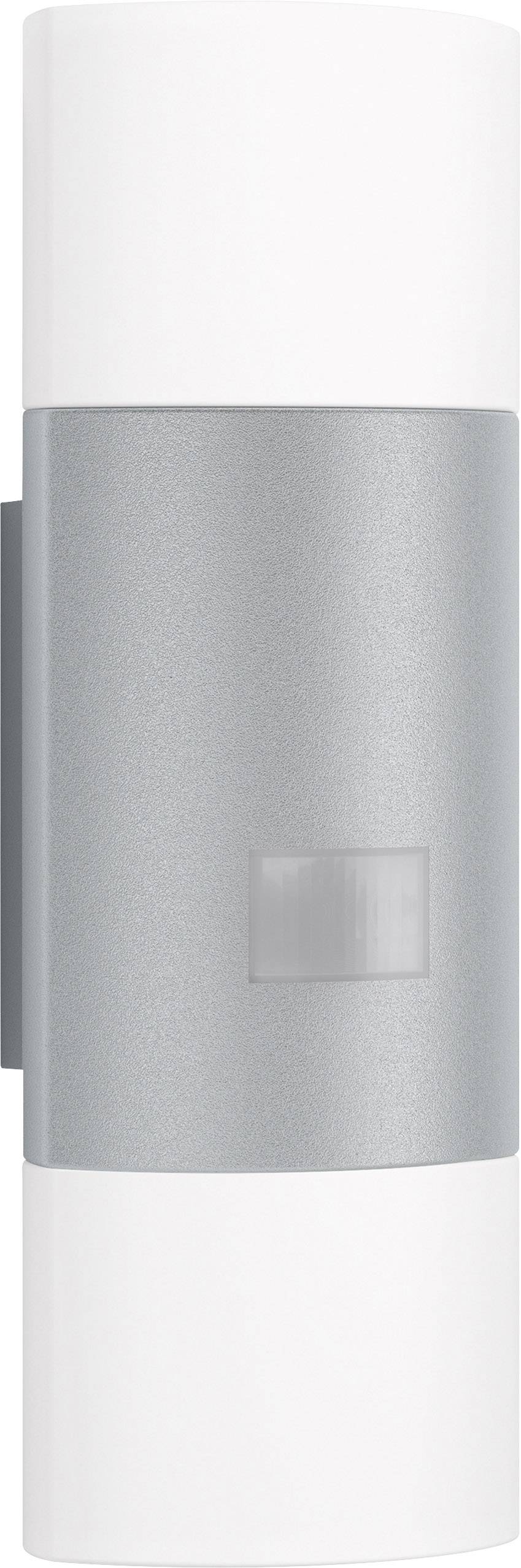 STEINEL LED-Außenwandleuchte mit Bewegungsmelder 11 W Warm-Weiß Steinel L 910 576219 Silber