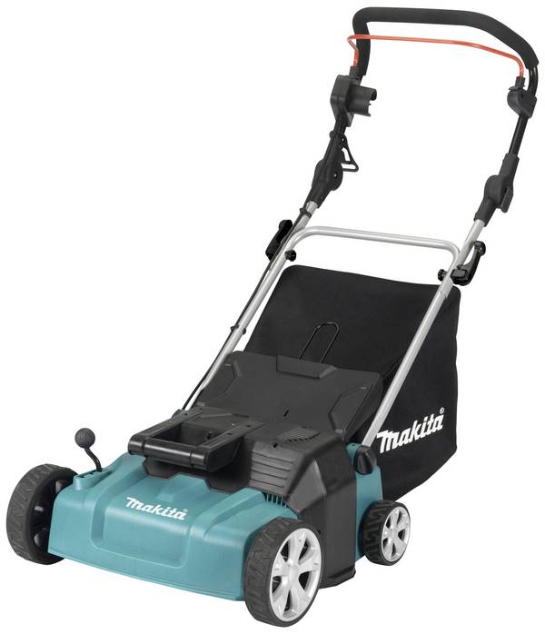 Makita UV3600 Rasen-Vertikutierer 1800 W 40 l Schwarz, Cyan