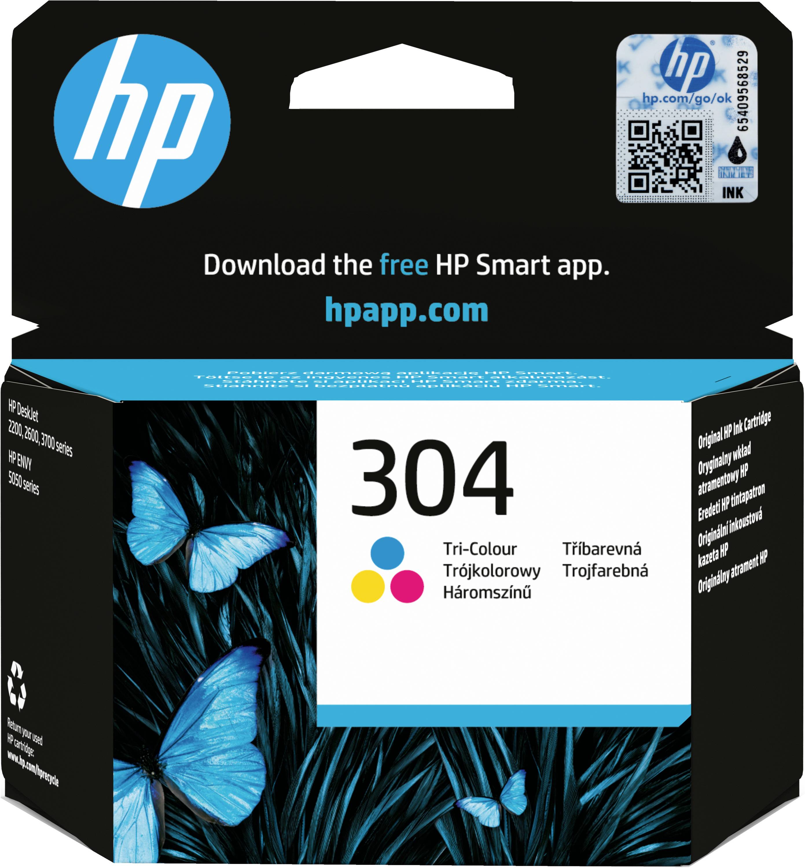 HP 304 Druckerpatrone Original Cyan, Magenta, Gelb N9K05AE Tinte