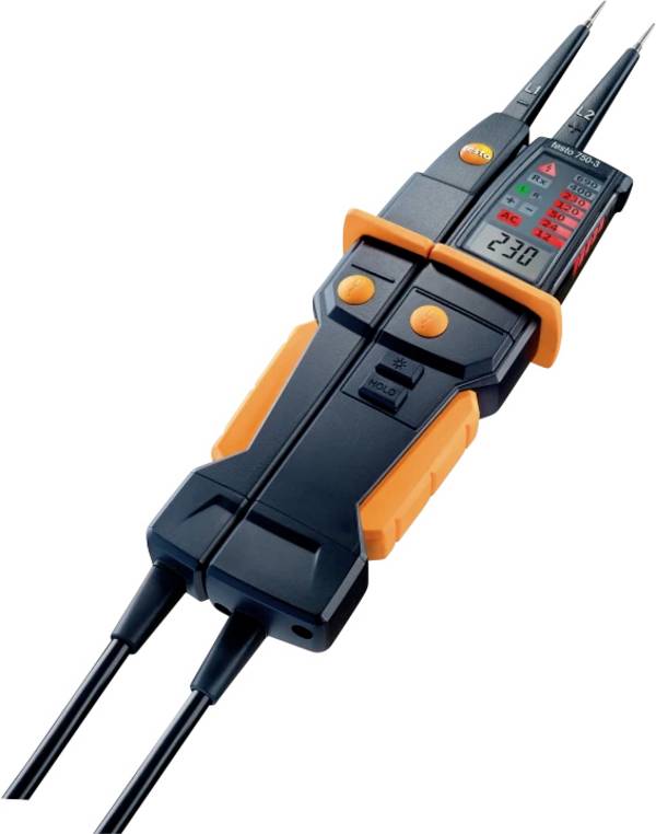 testo 750-3 Zweipoliger Spannungsprüfer  CAT IV 600 V, CAT III 1000 V LED, LCD