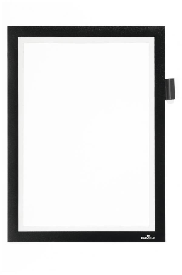 Durable 499301 DURAFRAME NOTE A4 - 4993 Info-Rahmen, selbstklebend DIN A4 Schwarz (B x H) 238 mm x 324 mm 1 St.