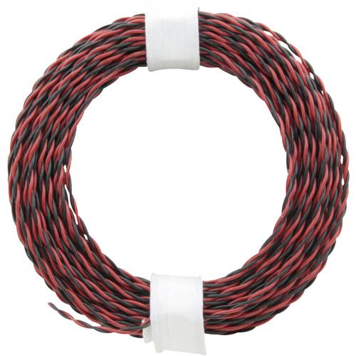 Donau Elektronik 210-10 Litze 2 x 0.04 mm² Rot/Schwarz 10 m