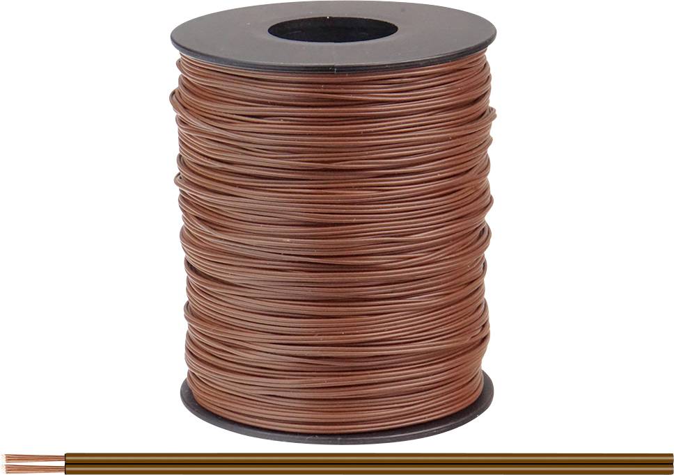 Donau Elektronik 114-88-100 Litze 2 x 0.08 mm² Braun 100 m