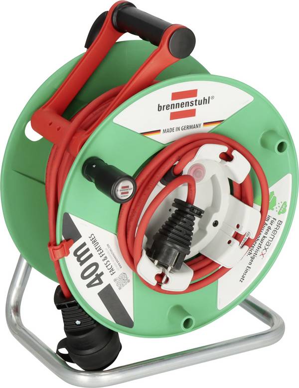 Brennenstuhl 1188470 Kabeltrommel 40 m Rot Schutzkontakt-Stecker