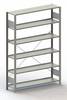 META Regalbau 178465 Aktenregal-Grundmodul (B x H x T) 1306 x 1850 x 336 mm Stahl verzinkt Verzinkt Metallboden