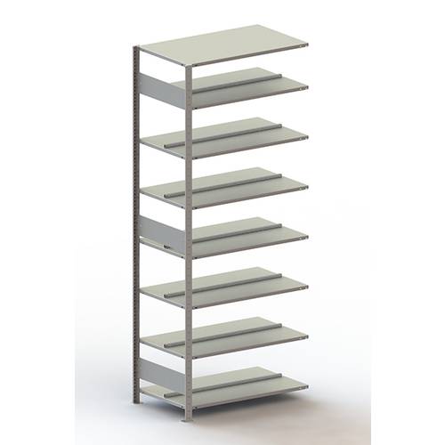 META Regalbau 178494 Aktenregal-Anbaumodul (B x H x T) 1006 x 2500 x 636 mm Stahl verzinkt Verzinkt Metallboden