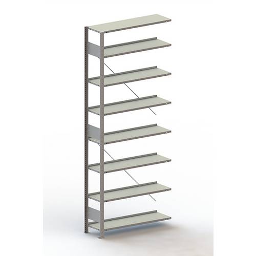 META Regalbau 178500 Aktenregal-Anbaumodul (B x H x T) 1006 x 2500 x 336 mm Stahl pulverbeschichtet Lichtgrau Metallbode...