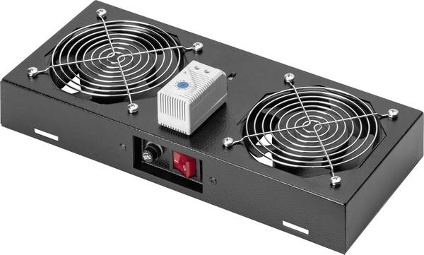Digitus DN-19 FAN-2-WM-T-SW 19 Zoll 2 x Netzwerkschrank-Lüfter    mit Schalter  Schwarz