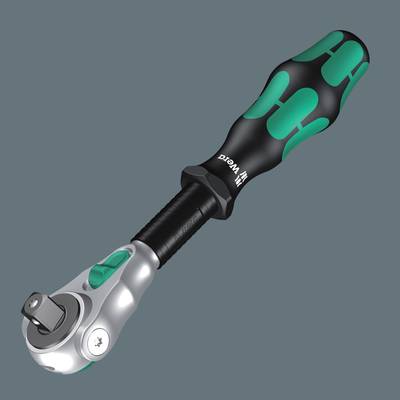 Knarrenschraubendreher mit ergonomischem Griff und Mehrkomponentengriff für komfortable Handhabung, geeignet für Schraubarbeiten.