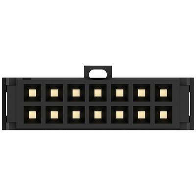 Schwarzes, rechteckiges Gitter mit 16 quadratischen, goldfarbenen Feldern in Vier-mal-Vier-Anordnung, wahrscheinlich elektronisches Bauteil.