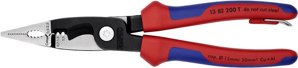 Knipex  13 82 200 T  Multifunktionszange mit Sicherungsöse 0.5 bis 2.5 mm²