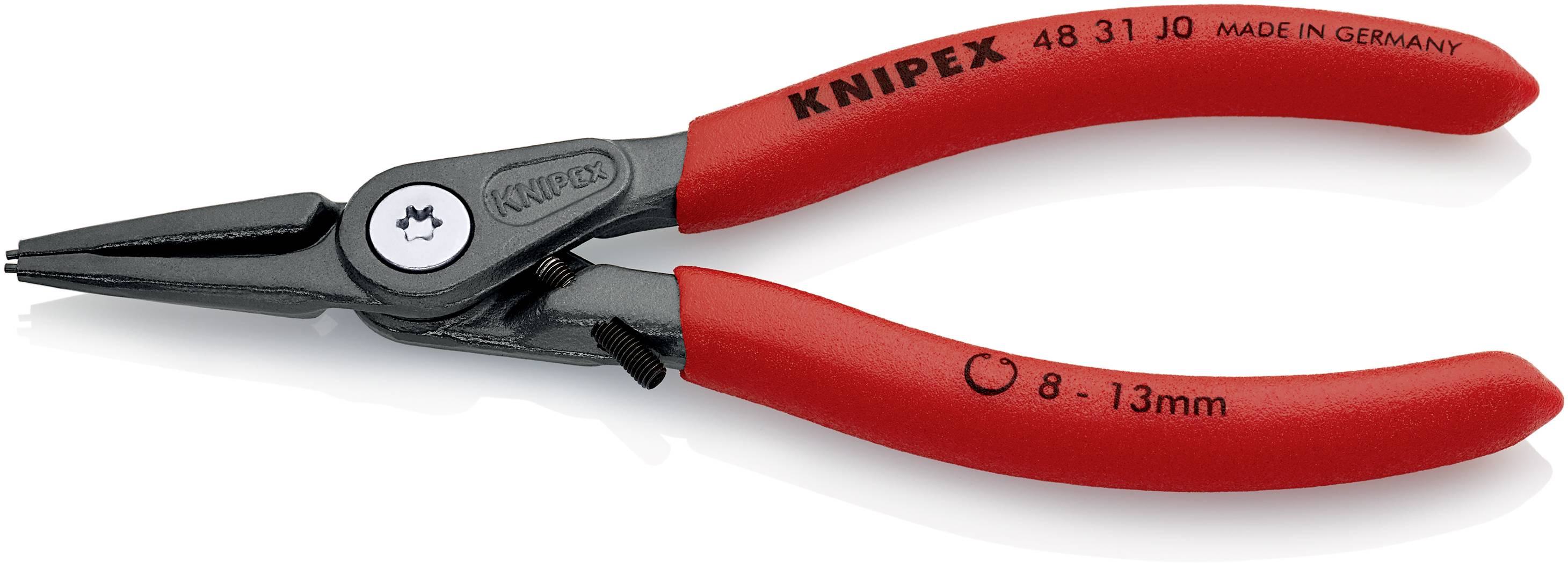 Knipex 48 31 J0 Seegeringzange Passend für (Seegeringzangen) Innenringe 8-13 mm Spitzenform (Details) gerade