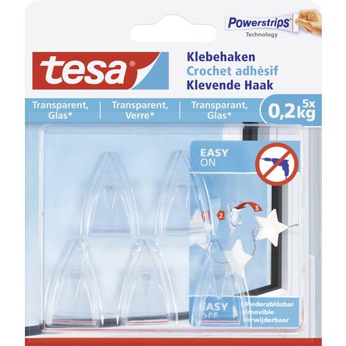 tesa Klebehaken Small Transparent Inhalt: 5 St.