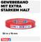 'Gewebeband mit extra starkem Halt' in roter Farbe, 50 m x 19 mm, auf weißem Hintergrund präsentiert.
