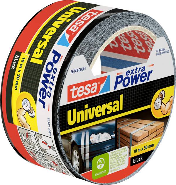 tesa UNIVERSAL 56348-00001-05 Gewebeklebeband tesa® extra Power Schwarz (L x B) 10 m x 50 mm 1 St.