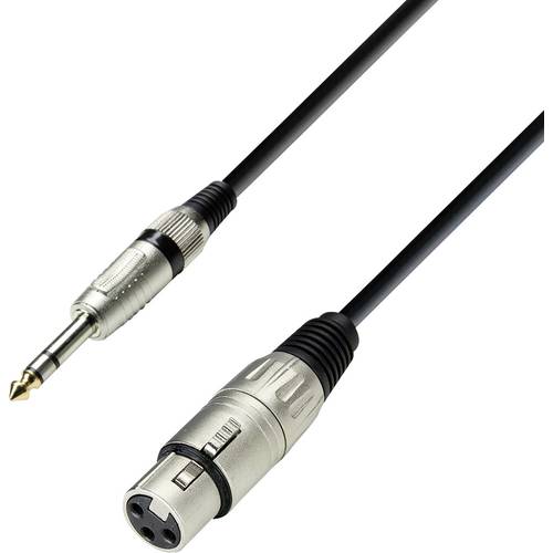 Mikrofonkabel XLR female auf 6,3 mm Klinke stereo 1 m