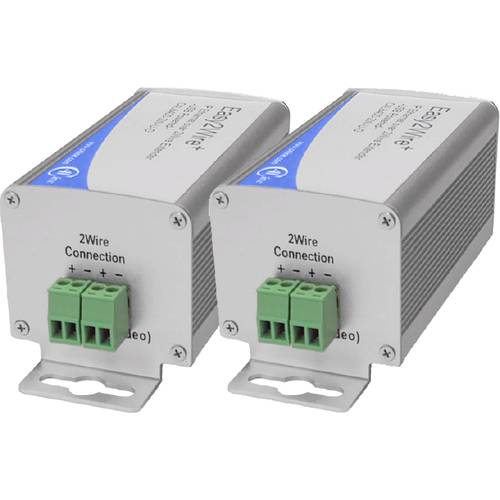 Renkforce RF-2982884 Netzwerkverlängerung 2-Draht Reichweite (max.): 400 m 2 St. 100 MBit/s ohne PoE-Funktion