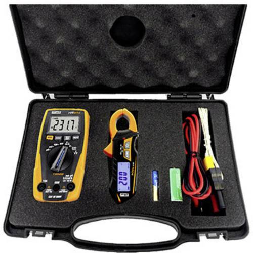 HT Instruments e-KIT Hand-Multimeter, Stromzange kalibriert (ISO) digital CAT III 600 V Anzeige (Counts): 4000
