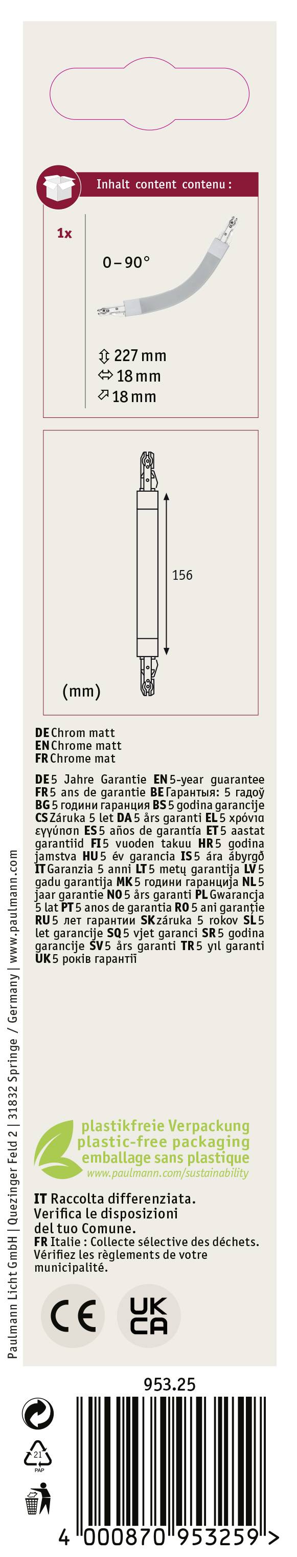 Verpackung eines Bohrers mit Abbildung des Bohrers und technischen Daten. Geeignet für Holz, Stein und Metall. Enthält Sicherheits- und Anwendungshinweise.