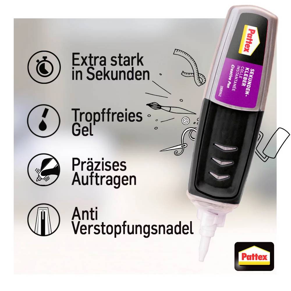 Symbolbild für Pattex perfect pen Sekundenkleber PSPP3 3 g