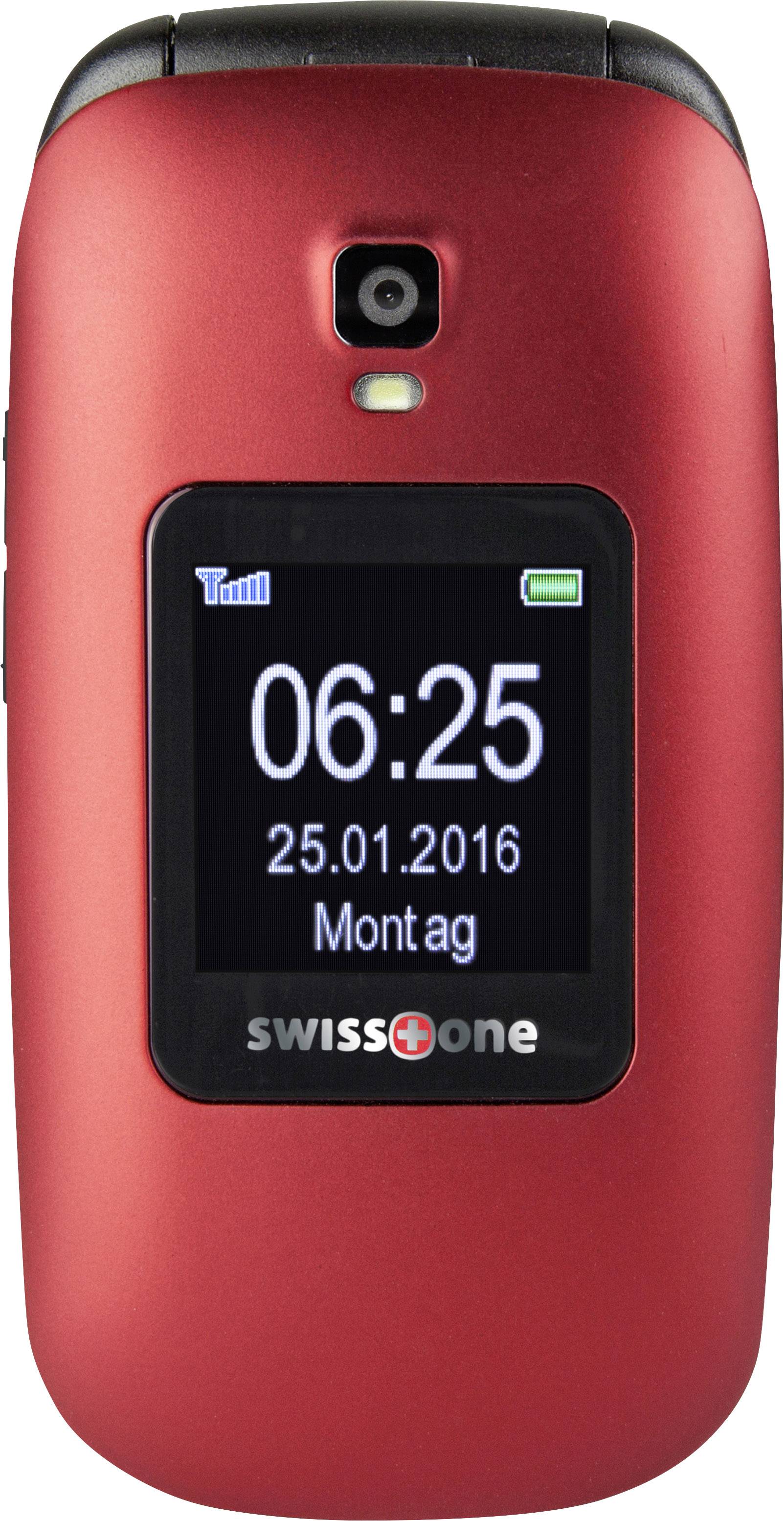 swisstone BBM 625 Senioren-Klapp-Handy mit kaufen Taste Ladestation, SOS Rot