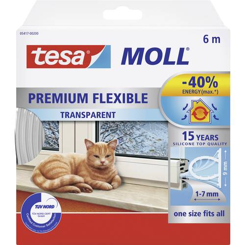 tesa PREMIUM FLEXIBLE 05417-00200-02 Dichtband tesamoll® Transparent (L x B) 6 m x 9 mm 1 St.