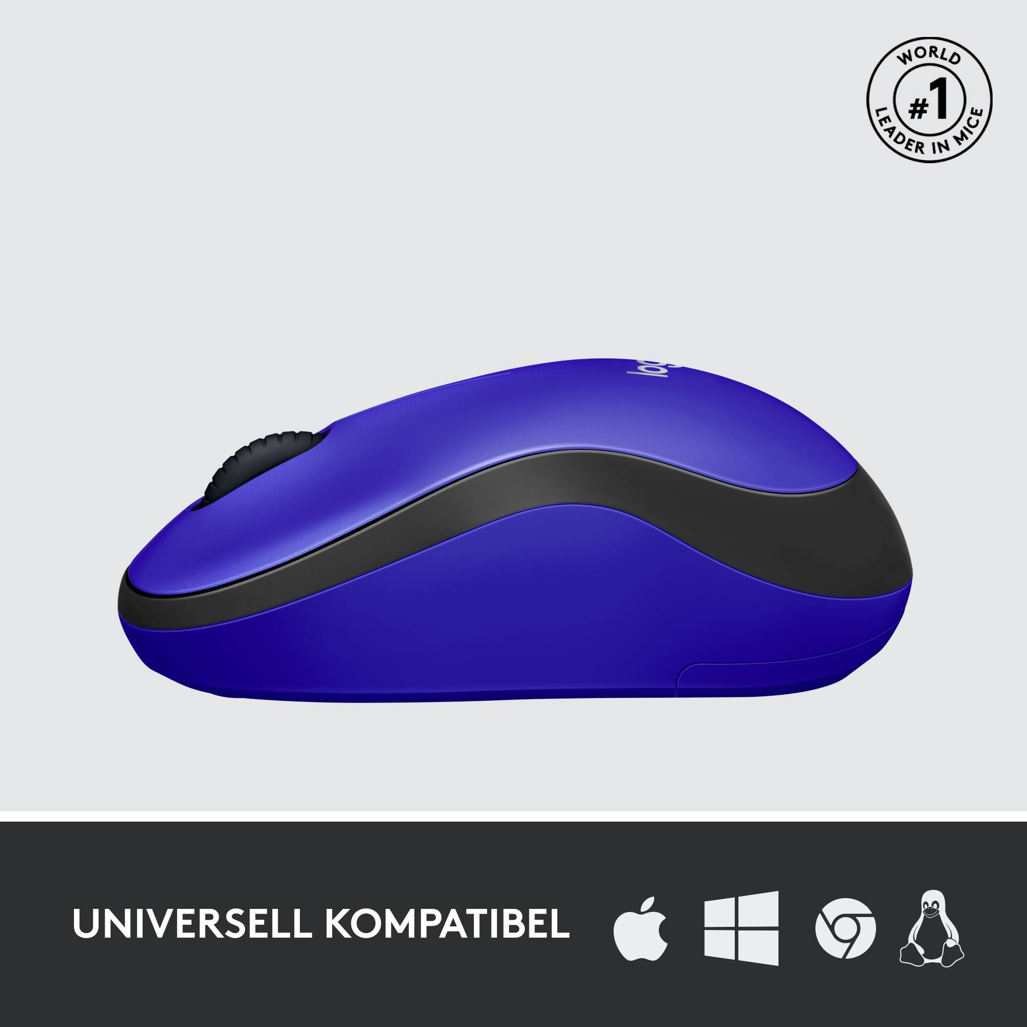 Logitech M220 Silent Maus Funk Optisch Blau 3 Tasten 1000 dpi-6