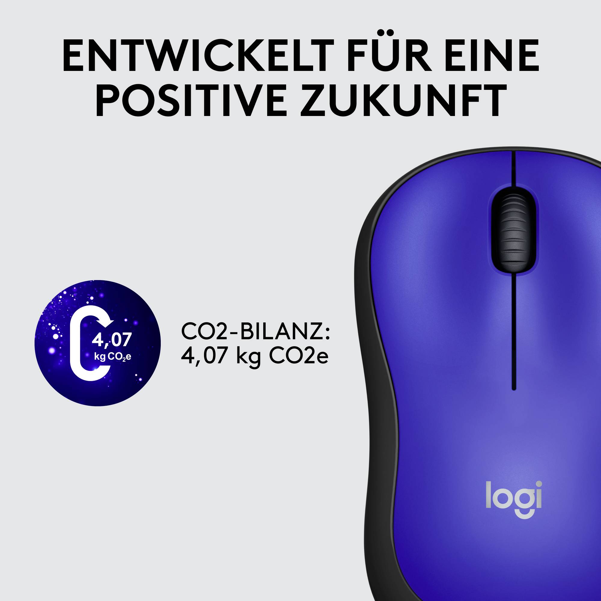 Logitech M220 Silent Maus Funk Optisch Blau 3 Tasten 1000 dpi-10