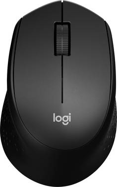 Logitech M330 Silent Plus  Maus Funk   Optisch Schwarz 3 Tasten 1000 dpi