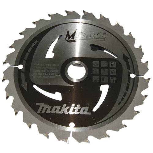 Thumbnail - Makita M-FORCE B-32007 Kreissägeblatt 165 x 20 x 2 mm Zähneanzahl: 24 1 St.