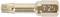 Ein goldfarbener Torx-Bit T25 Bit.